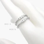 Anillo Churumbela Zirconia Acero Inoxidable 655