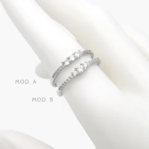 Anillo Churumbela Zirconia Acero Inoxidable 655