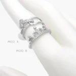 Anillo Zirconias Acero Inoxidable 657