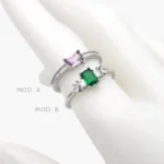 Anillo Zirconia Acero Inoxidable 666
