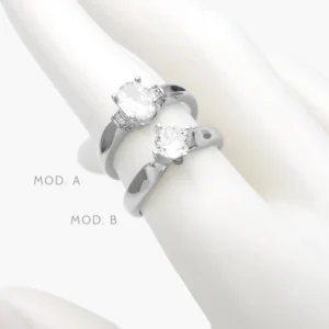 Anillo Solitario Acero Inoxidable 667