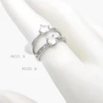 Anillo Zirconia Acero Inoxidable 668