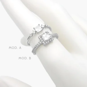 Anillo Zirconia Acero Inoxidable 669