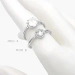 Anillo Zirconia Acero Inoxidable 672