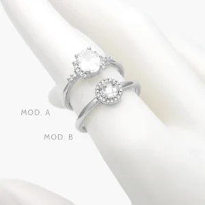 Anillo Zirconia Acero Inoxidable 672