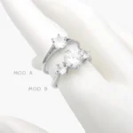 Anillo Zirconia Acero Inoxidable 673