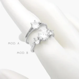 Anillo Zirconia Acero Inoxidable 673