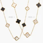 Collar Flores Trébol Acero Inoxidable 613