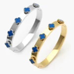 Brazalete Flores Trébol Acero Inoxidable 828
