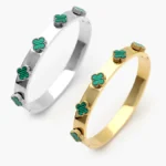 Brazalete Flores Trébol Acero Inoxidable 830