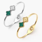 Brazalete Flor Trébol Acero Inoxidable 835