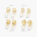 Broqueles Perlas Chapa de Oro 426