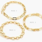 Pulso Eslabones Chapa de Oro 0280