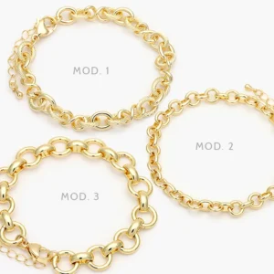 Pulso Eslabones Chapa de Oro 0281