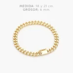 Pulso Mónaco 6mm. Chapa de Oro 0284
