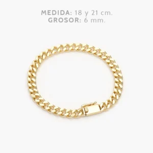 Pulso Mónaco 6mm. Chapa de Oro 0284