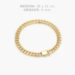 Pulso Mónaco 6mm. Chapa de Oro 0286