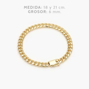 Pulso Mónaco 6mm. Chapa de Oro 0286
