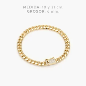 Pulso Mónaco 6mm. Chapa de Oro 0288