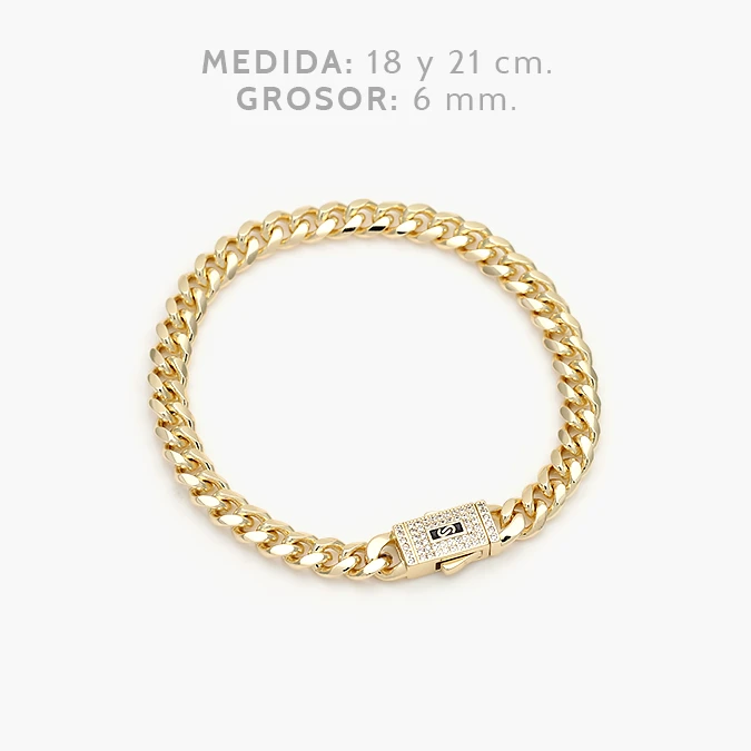 CP0292 Pulso Mónaco 6mm. Chapa de Oro 0292 - Image 1