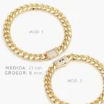 Pulso Mónaco 8mm. Chapa de Oro 0293