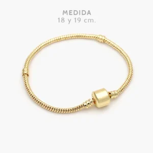 Pulso para Charms Barril Chapa de Oro 008