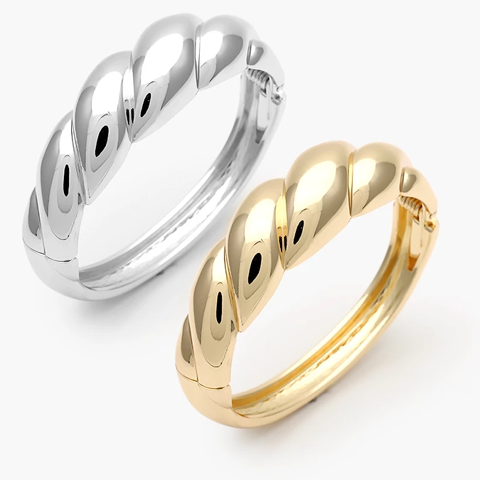 CTP0758 Brazalete Chunky Chapa de Oro 758 - Image 1