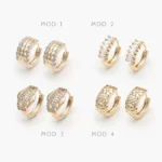 Huggies Zirconia Chapa de Oro 11