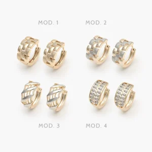 Huggies Zirconia Chapa de Oro 12