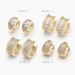 Arracadas Zirconia Chapa de Oro 13