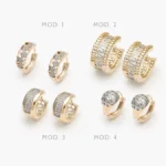 Huggies Zirconia Chapa de Oro 14