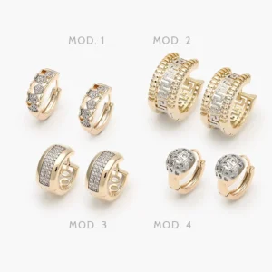 Huggies Zirconia Chapa de Oro 14