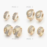 Huggies Zirconia Chapa de Oro 15