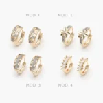 Huggies Zirconia Chapa de Oro 16