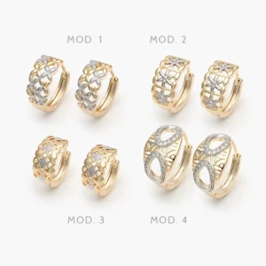 Huggies Zirconia Chapa de Oro 19
