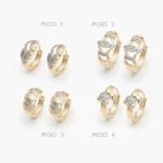 Huggies Zirconia Chapa de Oro 21