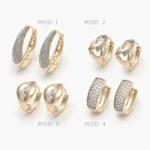 Arracadas Zirconia Chapa de Oro 25