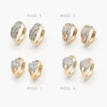 Huggies Zirconia Chapa de Oro 26