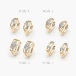 Huggies Zirconia Chapa de Oro 28
