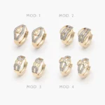 Huggies Zirconia Chapa de Oro 29