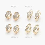 Huggies Zirconia Chapa de Oro 30