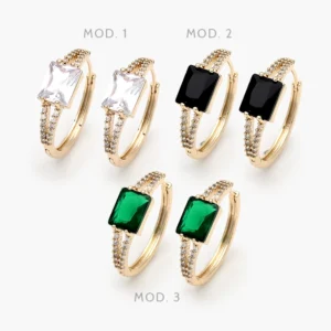 Arracadas Zirconia Chapa de Oro 38