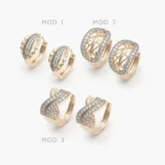 Arracadas Zirconia Chapa de Oro 46