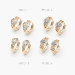 Huggies Zirconia Chapa de Oro 48