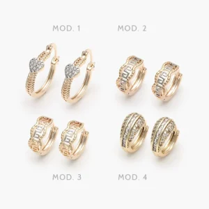 Huggies Zirconia Chapa de Oro 51