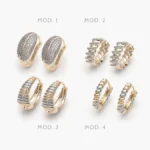 Arracadas Zirconia Chapa de Oro 53