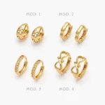 Huggies Zirconia Chapa de Oro 59