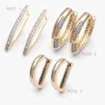 Arracadas Zirconia Chapa de Oro 61