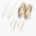 Arracadas Zirconia Chapa de Oro 61