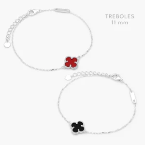 Pulso Plata .925 Flores Trébol 0083